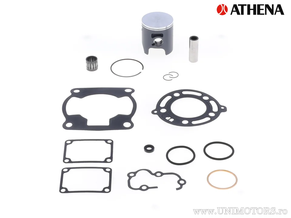 Kit piston complet: piston turnat 2-timpi Ø 48,45 mm + kit garnituri superioare - Athena