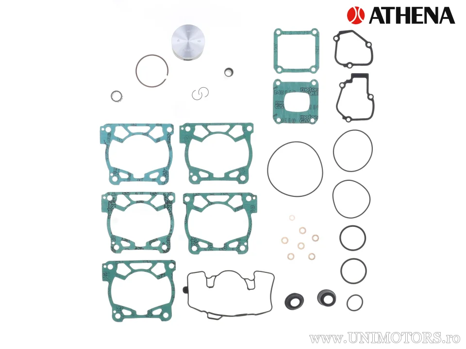 Kit piston complet: piston turnat 2 timpi Ø 53,94 mm + kit garnituri chiulasă - Athena
