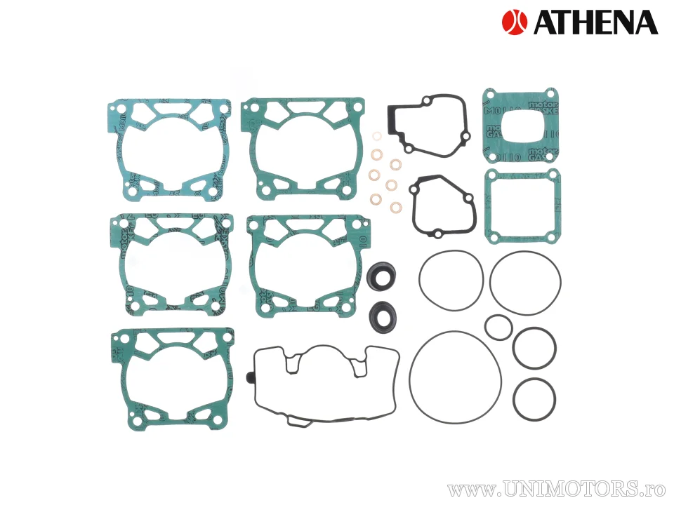 Kit piston complet: piston turnat 2 timpi Ø 53,96 mm + kit garnituri chiulasă - Athena