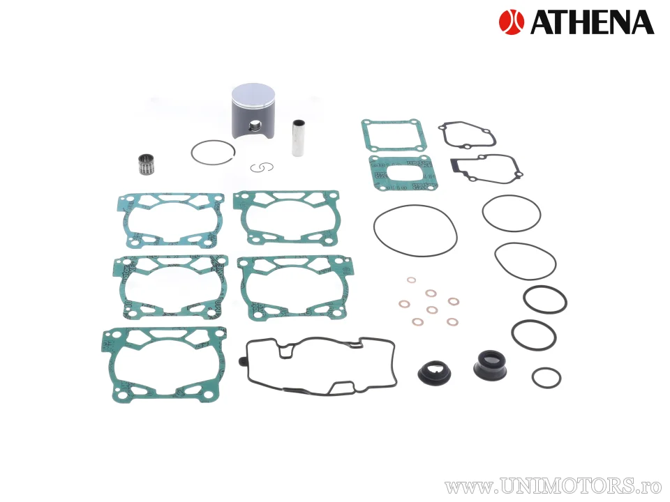 Kit piston complet: piston turnat 2 timpi Ø 53,97 mm + kit garnituri chiulasă - Athena