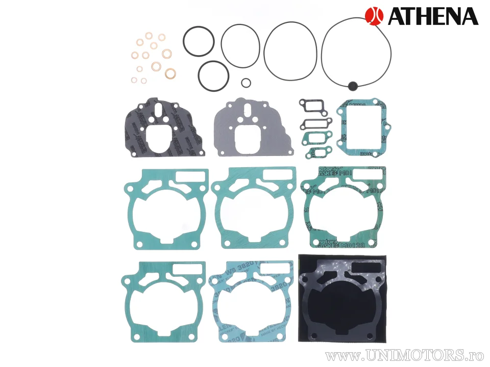 Kit piston complet: piston turnat 2-timpi Ø 53,97 mm + kit garnituri chiulasă - Athena