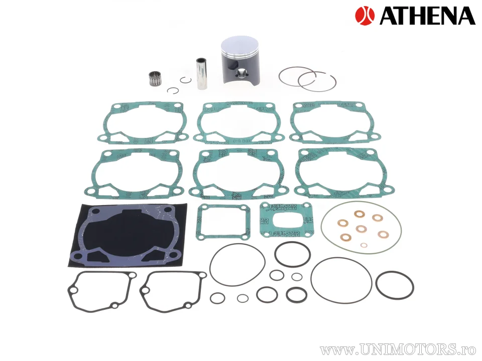 Kit piston complet: piston turnat 2-timpi Ø 66,35 mm + kit garnituri chiulasă - Athena