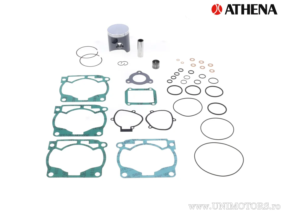 Kit piston complet: piston turnat 2-timpi Ø 66,36 mm + kit garnituri chiulasă - Athena