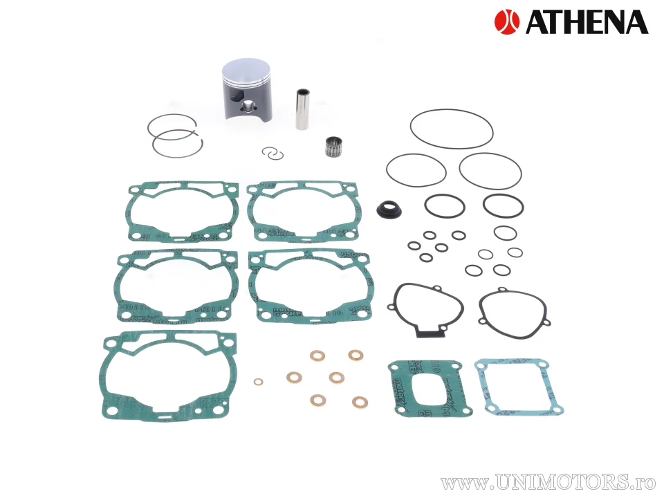 Kit piston complet: piston turnat 2-timpi Ø 66,36 mm + kit garnituri chiulasă - Athena