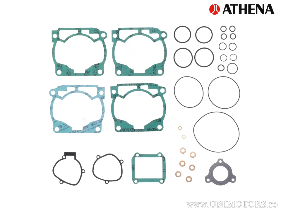 Kit piston complet: piston turnat 2-timpi Ø 66,37 mm + kit garnituri chiulasă - Athena