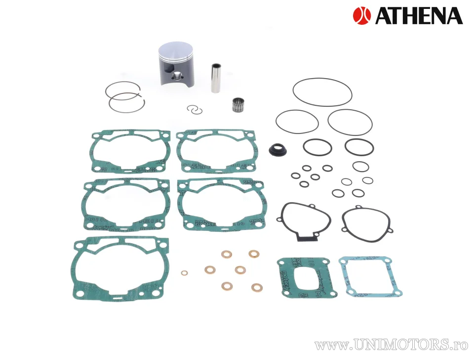 Kit piston complet: piston turnat 2-timpi Ø 66,37 mm + kit garnituri chiulasă - Athena