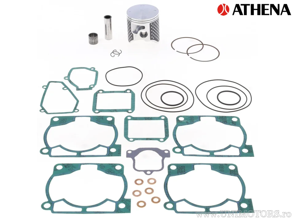 Kit piston complet: piston turnat 2-timpi Ø 72,95 mm + kit garnituri chiulasă - Athena