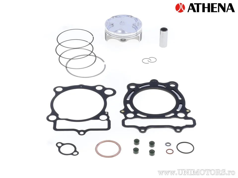 Kit piston superior: piston forjat 4 timpi Ø 76,95 mm + kit garnituri superioare - Athena
