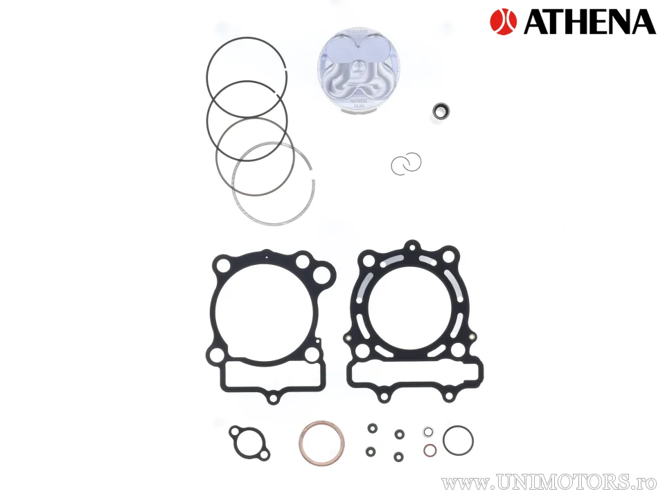 Kit piston superior: piston forjat 4 timpi Ø 76,95 mm + kit garnituri superioare - Athena