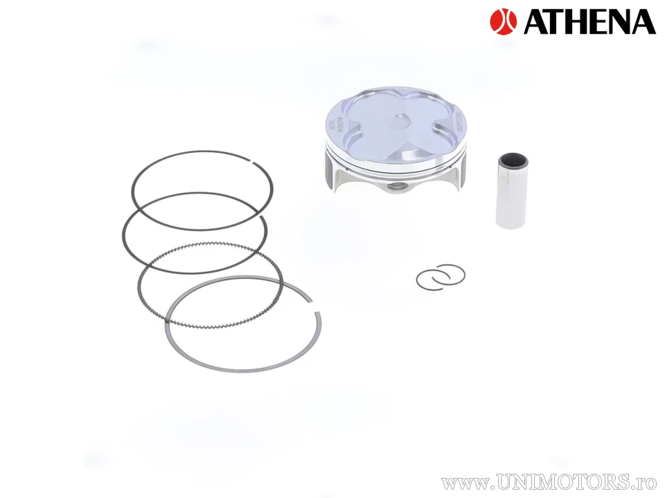 Kit piston superior: piston forjat 4 timpi Ø 76,95 mm + kit garnituri superioare - Athena