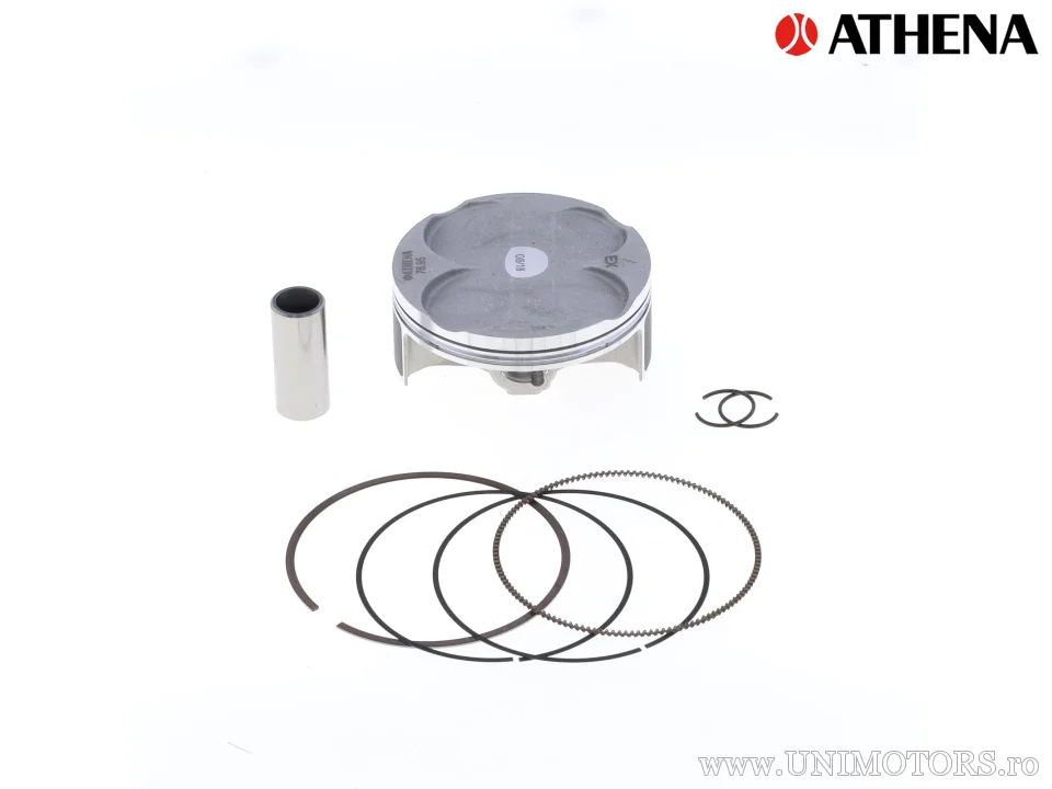 Kit piston superior: piston forjat 4 timpi Ø 76,95 mm + kit garnituri superioare - Athena