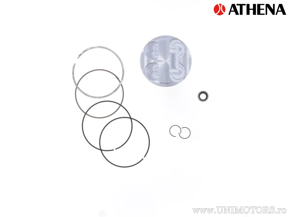 Kit piston superior: piston forjat 4 timpi Ø 76,96 mm + kit garnituri superioare - Athena