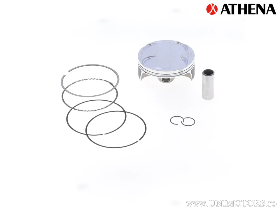 Kit piston superior: piston forjat 4 timpi Ø 76,96 mm + kit garnituri superioare - Athena