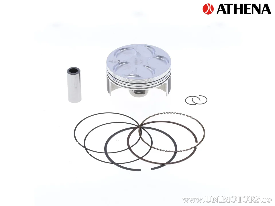 Kit piston superior: piston forjat 4 timpi Ø 76,96 mm + kit garnituri superioare - Athena