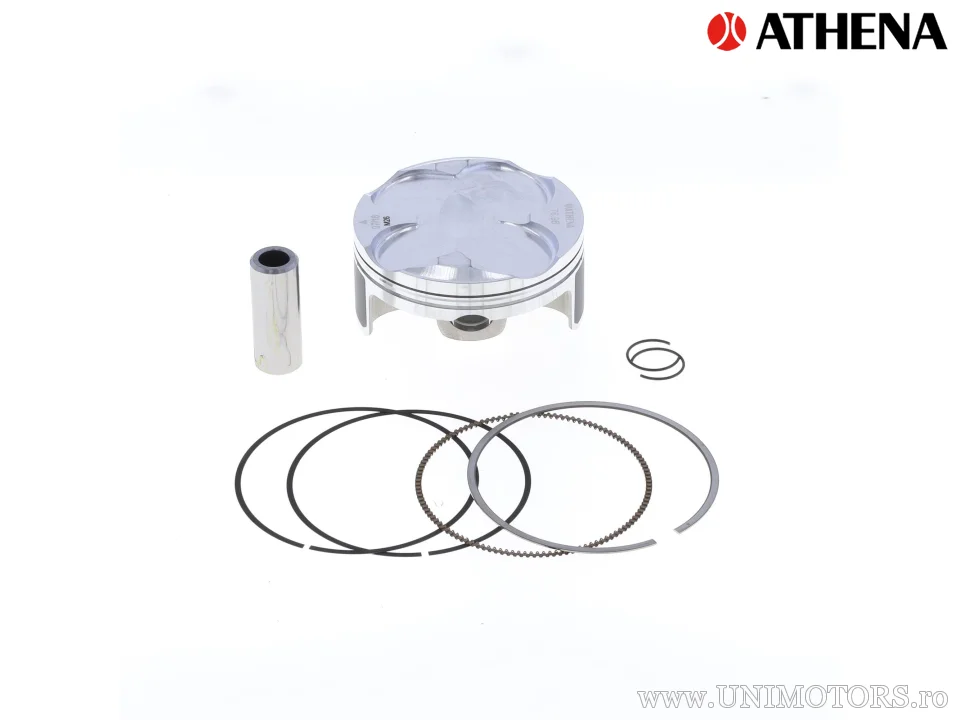 Kit piston superior: Piston forjat 4 timpi Ø 76,97 mm + kit garnituri superioare - Athena