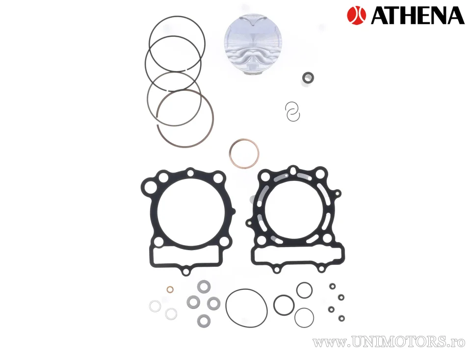 Kit piston superior: Piston forjat 4 timpi Ø 77,96 mm + set garnituri superioare - Athena