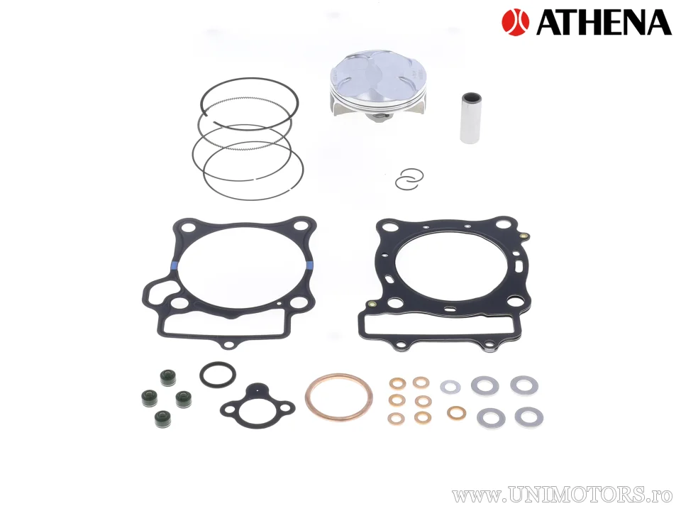 Kit piston superior: Piston forjat 4 timpi Ø 78,97 mm + kit garnituri superioare - Athena