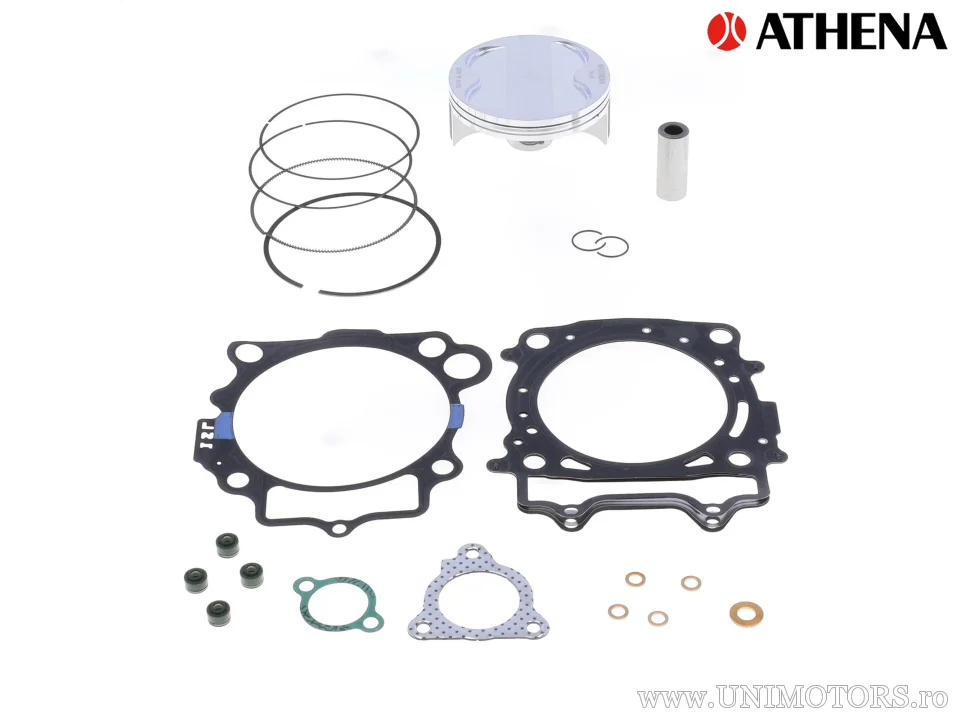 Kit piston superior: piston forjat 4 timpi Ø 96,95 mm + kit garnituri superioare - Athena