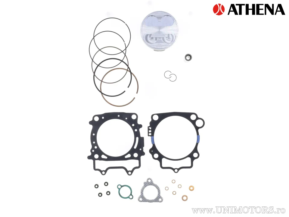Kit piston superior: piston forjat 4 timpi Ø 96,95 mm + kit garnituri superioare - Athena