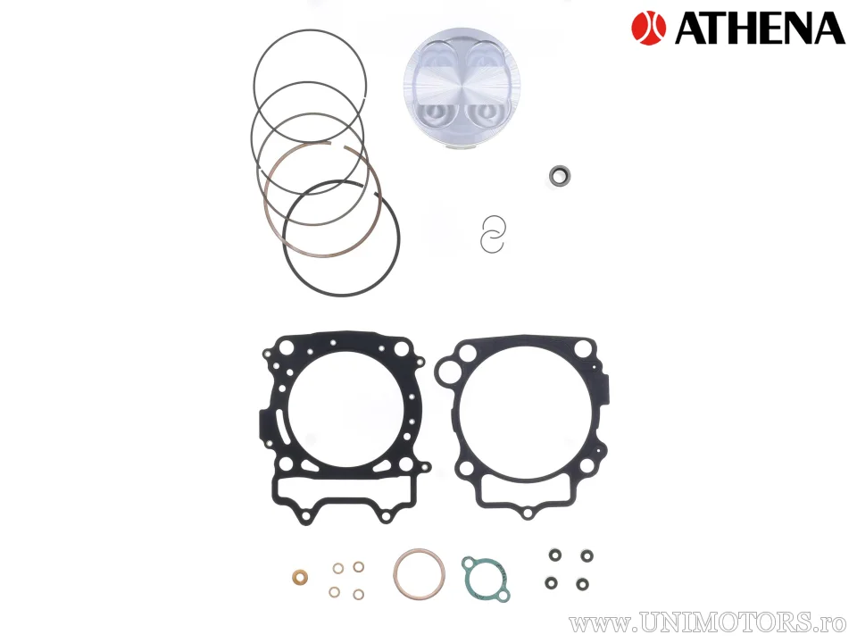 Kit piston superior: Piston forjat 4 timpi Ø 96,95 mm + set garnituri superioare - Athena