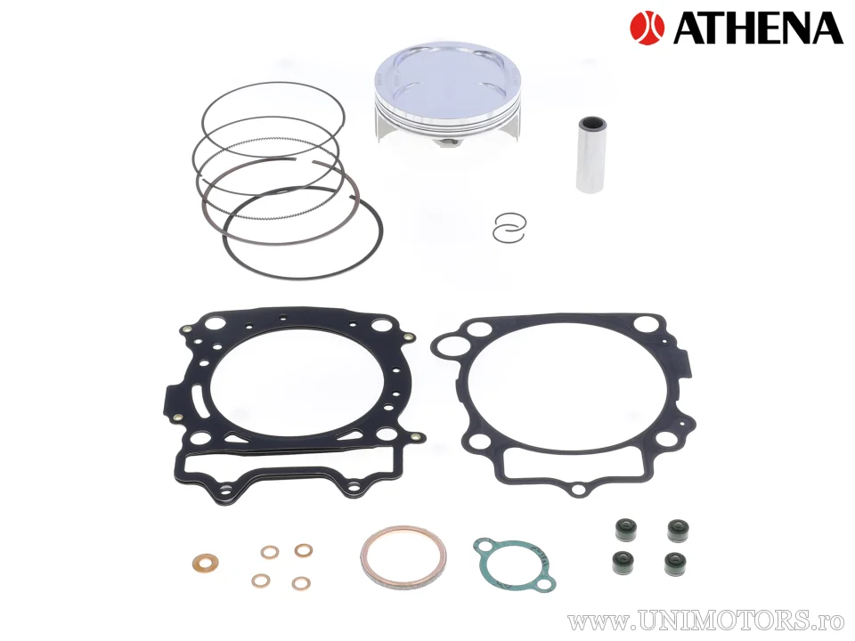 Kit piston superior: piston forjat 4 timpi Ø 96,96 mm + kit garnituri superioare - Athena