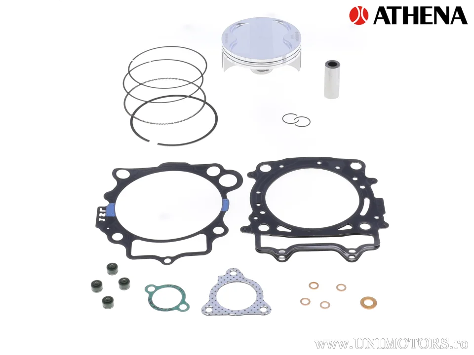 Kit piston superior: piston forjat 4 timpi Ø 96,96 mm + set garnituri superioare - Athena