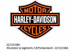 Kit-pistone e segmenti, 3.875/STD - 22123-08A - Harley-Davidson
