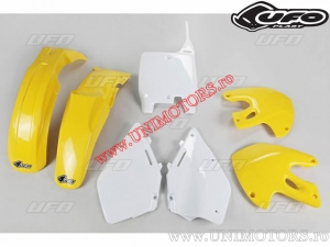 Kit plastica (Bianco/Giallo) - Suzuki RM 125 / RM 250 ('99-'00) - UFO