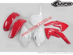 Kit plastice (alb / rosu) - Honda CRF 150 R ('07-'17) - UFO