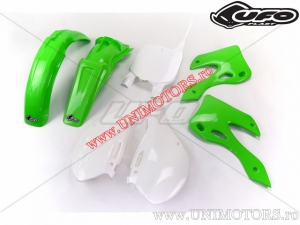 Kit plastice (alb / verde) - Kawasaki KX 125 / KX 250 ('00-'02) - UFO