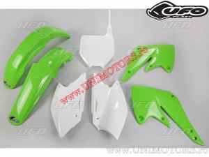 Kit plastice (alb / verde) - Kawasaki KX 250 F 4T ('04-'05) - UFO