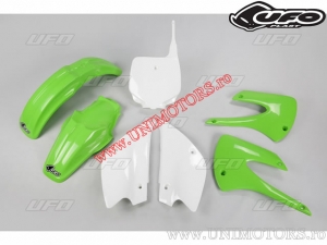 Kit plastice (alb / verde) - Kawasaki KX 85 ('01-'09) / KX 85 ('11-'12) - UFO