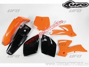 Kit plastice (portocaliu / negru) - KTM SX 250 / SX 380 / SX 125 / SX 400 / SX 520 / SX 400 / SX 520 Racing ('01-'02) - UFO