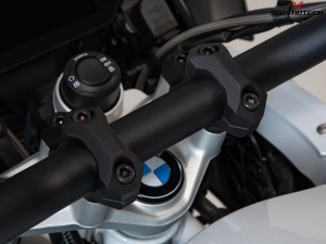 Kit rialzo manubrio 32 mm e arretramento 20 mm - alluminio - colore: nero - modelli BMW - SW-Motech