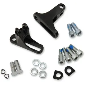 Kit support court pour repose-pieds passager - Noir, brillant - 16210785