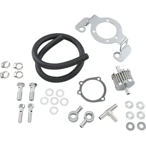 Kit valvola di sfiato carter con supporto - Nero, Cromo - DS289082