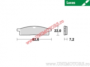 Klocki hamulcowe przednie - MCB558 organiczne - Lucas TRW