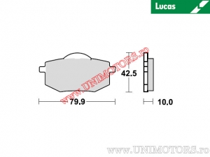 Klocki hamulcowe przednie - MCB587 organiczne - Lucas TRW
