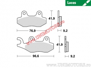 Klocki hamulcowe przednie - MCB689 organiczne - Lucas TRW