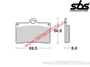 Klocki hamulcowe przednie - SBS 566HS (metalowe / sinterowane) - (SBS)