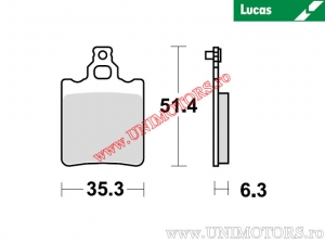 Klocki hamulcowe tył - MCB552 organiczne - Lucas TRW