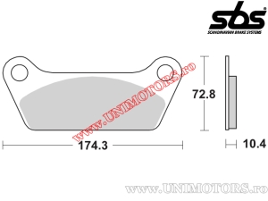 Klocki hamulcowe tył - SBS 553HF (ceramiczne) - (SBS)