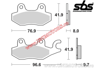 Klocki hamulcowe tył - SBS 633HF (ceramiczne) - (SBS)
