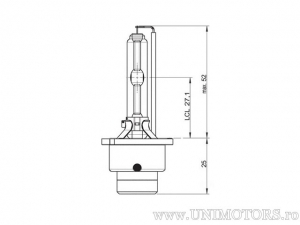 Lâmpada de xenônio D2S PK32d-2 XENARC 85V 35W - Osram