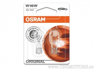 Lâmpada sem soquete W16W W2.1X9.5D 12V 16W blister conjunto 2 peças - Osram
