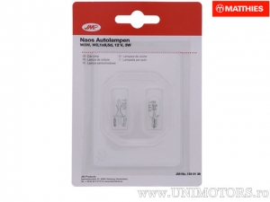 Lâmpada sem soquete W3W W2.1X9.5D JMP Naos 12V 3W blister conjunto de 2 peças - JM