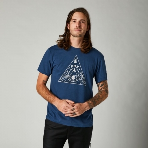 Lässiges Single Track SS T-Shirt [Dunkelblau]: Größe - S