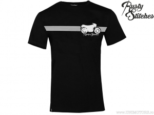 Lässiges T-Shirt Rusty Stitches #108 (Rusty Stripe) Schwarz - Rusty Stitches