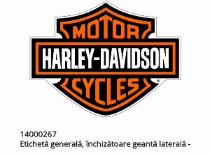 LABEL, algemeen, zadeltassluiting - 14000267 - Harley-Davidson
