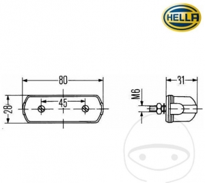 Lampa iluminare numar 80 x 28 x 31 mm 12/24V - JM